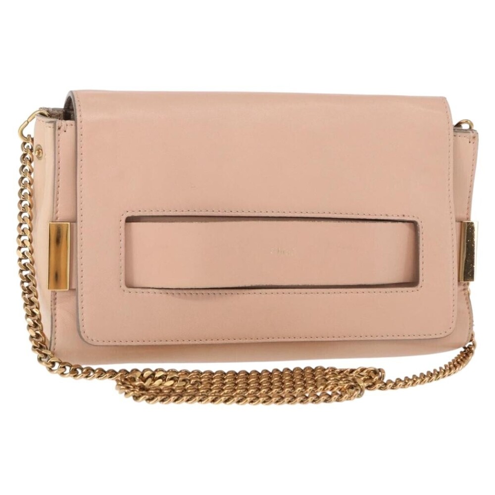 Chloe Elle Chain Clutch Leather Medium